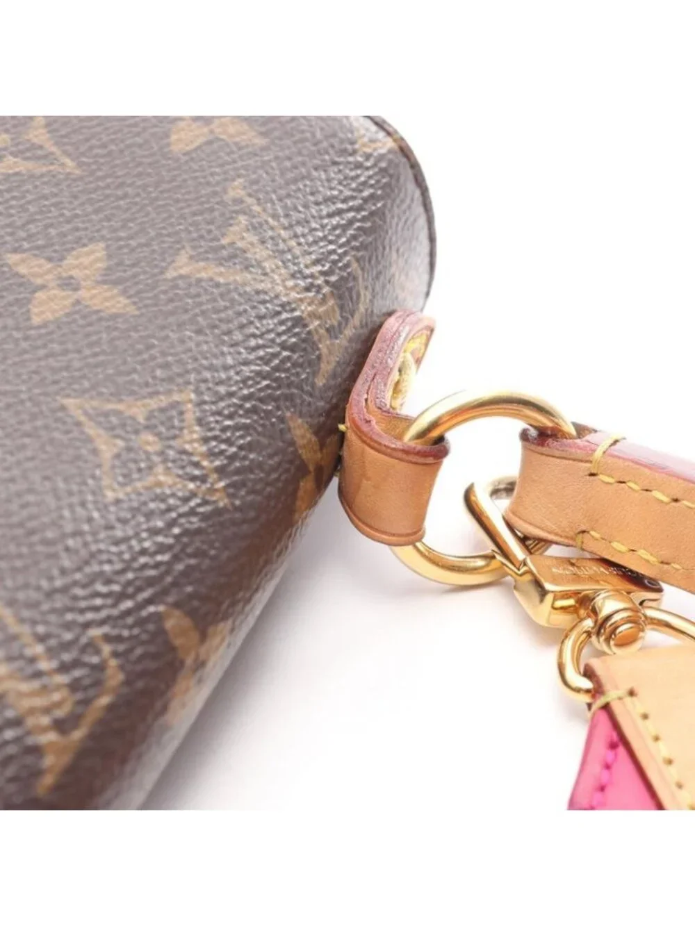 ★SOLD★ Louis Vuitton Handbag Cluny BB 2-Way Rose Canvas Leather - Picture 10 of 12